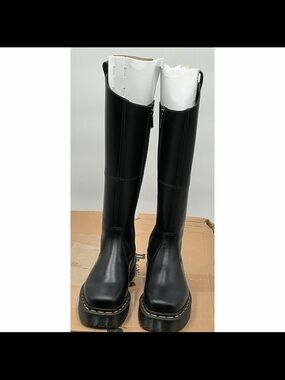 Dr. Martens Black Knee-High Platform Combat Boots